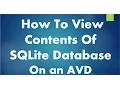 How to Browse SQLite Database on an AVD