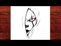 How to Draw a Scary Clown Face Easy Horror Drawing Tutorial for Beginners