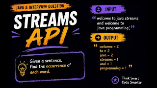Java Streams API Interview Question Count Occurrence of Each Word Using Streams