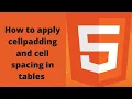 Cell Padding and Cell Spacing - HTML Table in tamil