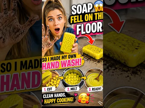 My Soap Fell on the Floor… So I Made My Own Hand Wash! 😱🧼✨ #shorts