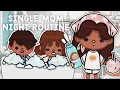 Aesthetic Single Mom Night Routine with voice Toca Boca Roleplay