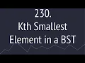 Kth Smallest Element in a BST Leetcode 230