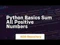 Python basics sum all positive numbers