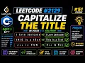 LeetCode 2129 Capitalize the Title In-Place C Solution