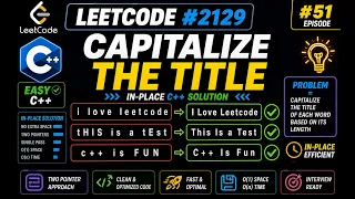 LeetCode 2129 Capitalize the Title In-Place C Solution