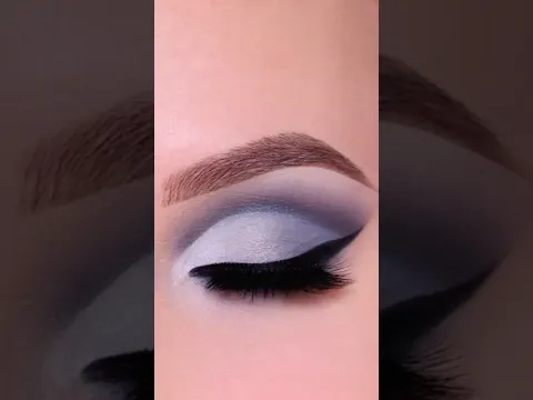 Matte cooltoned cut crease tutorial #shorts