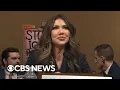 Watch Protesters interrupt Kristi Noem s opening statement at worldwide threats hearing