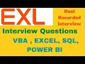 EXL Interview Questions for VBA Excel SQL and Power BI skills