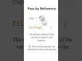 Pass by Value vs Pass by Reference