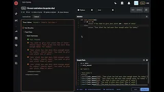 codewars python Fix your code before the garden dies