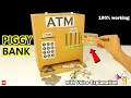 Simple ATM Machine from Cardboard Cardboard easy ATM machine Mini Coin bank making with Voice