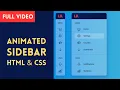 FULL Design A Responsive Animated Sidebar Using HTML CSS JavaScript