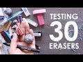 30 Artist Erasers geprobeerd - WELKE IS DE BESTE?!