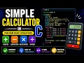 Simple Calculator Using C C Language Switch Statement