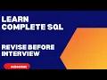 Complete SQL in One SQL Tutorial for Beginners
