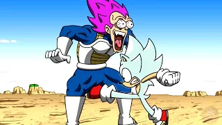 Sonic and Shadow vs Goku and Vegeta Part 2 - MULTIVERSE WARS 🥏💥🐉