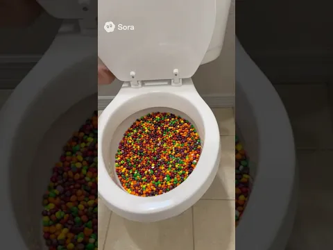 Flushing Skittles in my moms toilet #shorts
