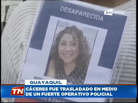 Cáceres fue trasladado en medio de un fuerte operativo policial