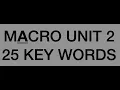 AP Macro Unit 2 25 Essential Vocab Words