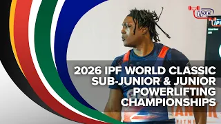 🔴 LIVE: Men Jr 83 kg - 2026 IPF World Sub-Junior & Junior Powerlifting Championships