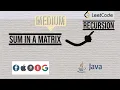 Sum in a Matrix