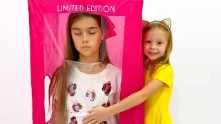 stacy bought new dolls in the toy store