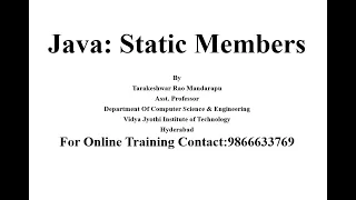 Java Static members static keyword static variables static methods static blocks