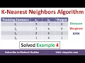 Download Lagu Solved Example K Nearest Neighbors Algorithm Weighted KNN to classify New Instance by Mahesh Huddar