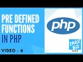 PHP Predefined functions with examples Learn PHP Programming PHP for Beginners