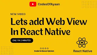 How to add Web View in React Native Code in Description