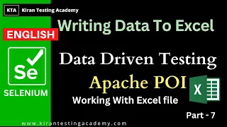 Writing Data Using Apache poi - Selenium Data Driven Testing