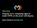 Marko templating engine and server-side HTML rendering with Express Episode 1