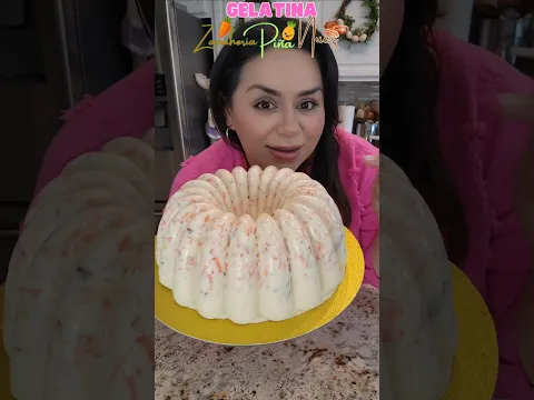 Gelatina de Zanahoria Piña y Nuez 🥕 🍍 🌰  #postres #recetas #gelatina #pascua