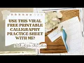 This FREE Calligraphy Printable Practice Sheet Went Viral on Pinterest