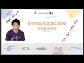 Longest Consecutive Sequence Leetcode 128 Live coding session