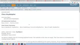 Key Listeners in Java Adapters and Anonymous Inner Classes