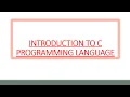 Tech Tutorials ---- Introduction to C Programming Language C Install IDE Dev - C