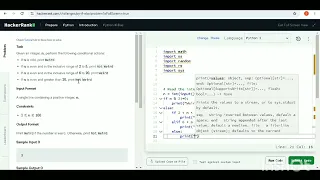 HackerRank If-Else Solution Code Mentors