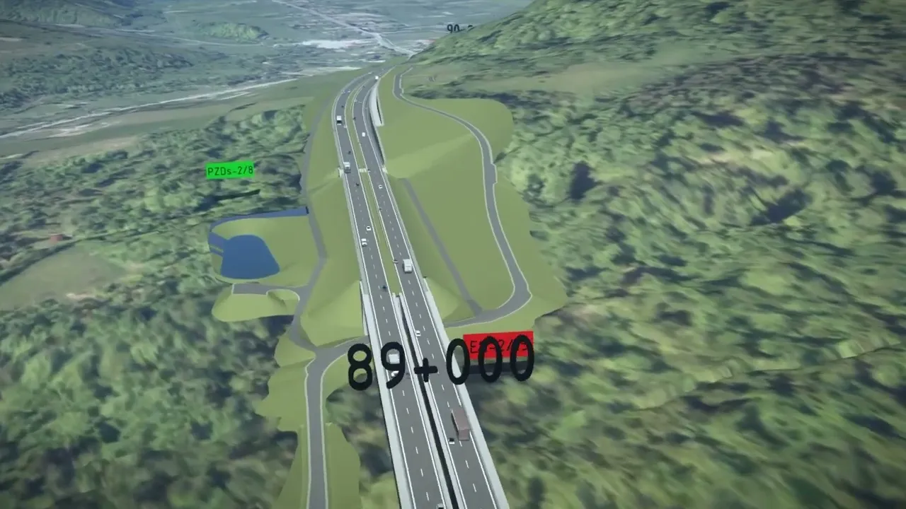 Wizualizacja odcinka S19 Dukla Barwinek