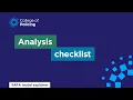 Analysis checklist explainer 10 Problem solving with the SARA model