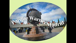 Parque Warner Madrid زرت اجمل مدينة العاب بمدريد و اسبانيا وارنر برذرز ركبت اكثر قطار موت مرعب 