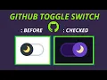 How to make a Toggle switch mode using only HTML CSS and JavaScript Github Toggle switch clone