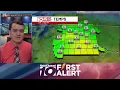 Warm breezy Friday but any rain