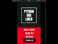Python one-liners - Apply color to the message in terminal