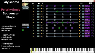 PolyGnome Free Polyrhythmic MIDI Sequencer Plugin Beta Version