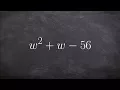 Factoring a trinomial using the diamond method