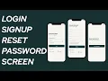Login Signup Reset Password Screen - Flutter UI