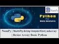 NumPy NumPy Array Inspection Resize Array Basic Python ND array