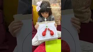 تجربة للأطفال عن عملية التنفس سهل و ممتع 